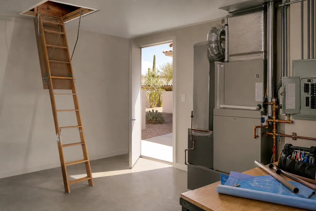 Generac equipment service planning in a Phoenix utility room